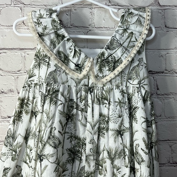 PAZ RODRIGUEZ GREEN SAFARI DRESS SPANISH MODA. - Picture 6 of 8